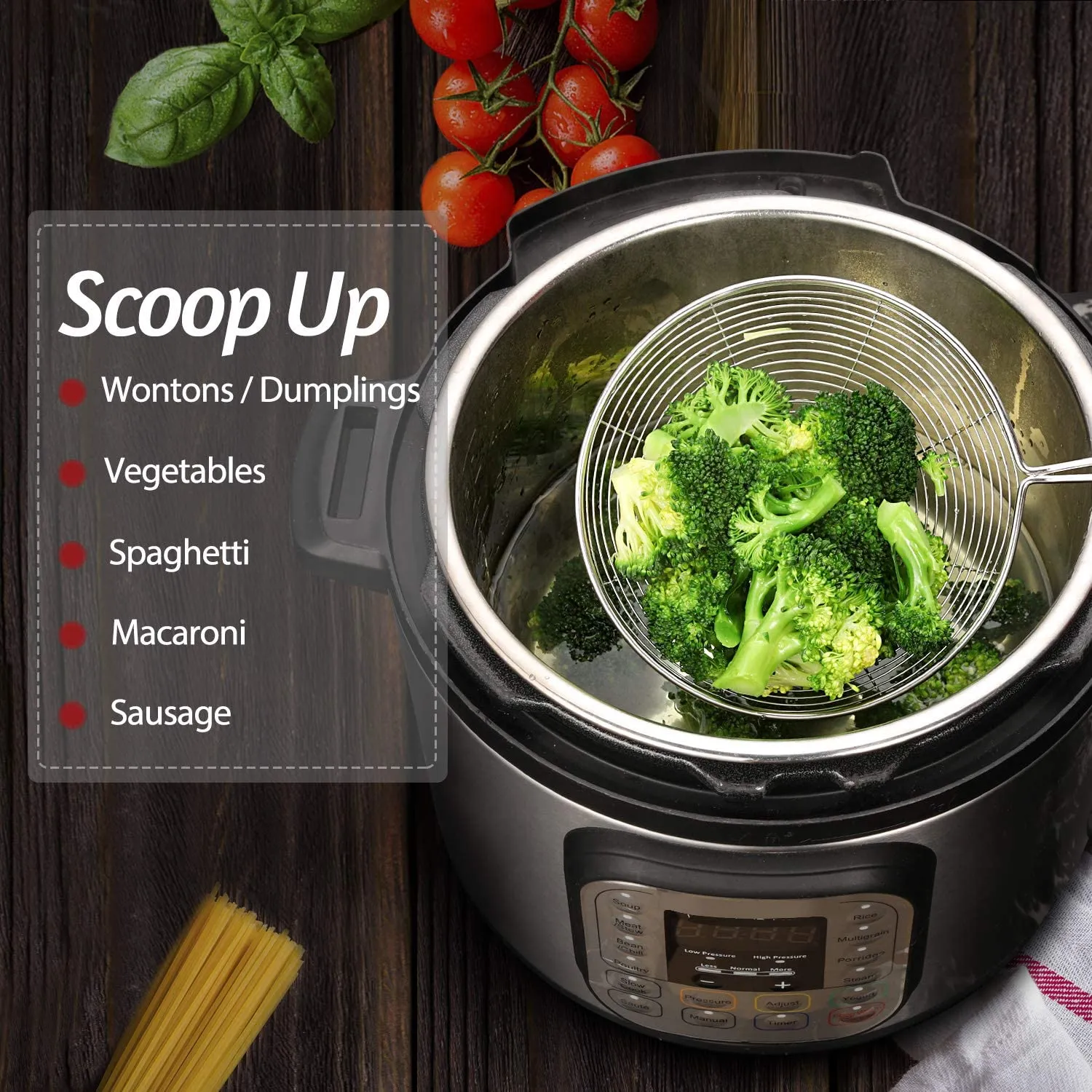 2357 Round Stainless Steel Deep Fry  / Mesh Strainer