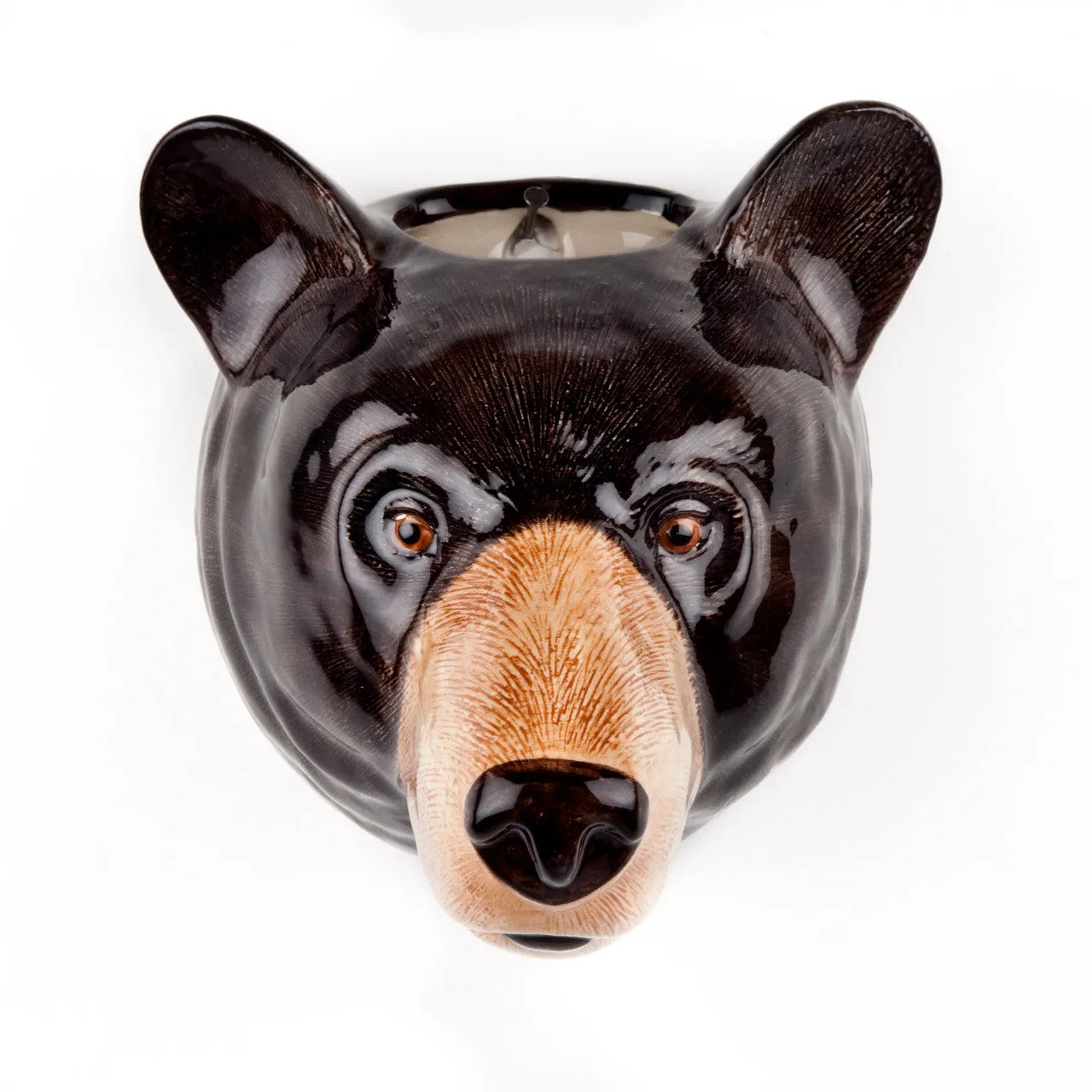 Black Bear Wall Vase