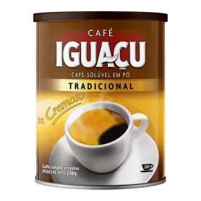Cafe' Iguacu Tradicional Instant Brazilian Coffee, Can 200 grams