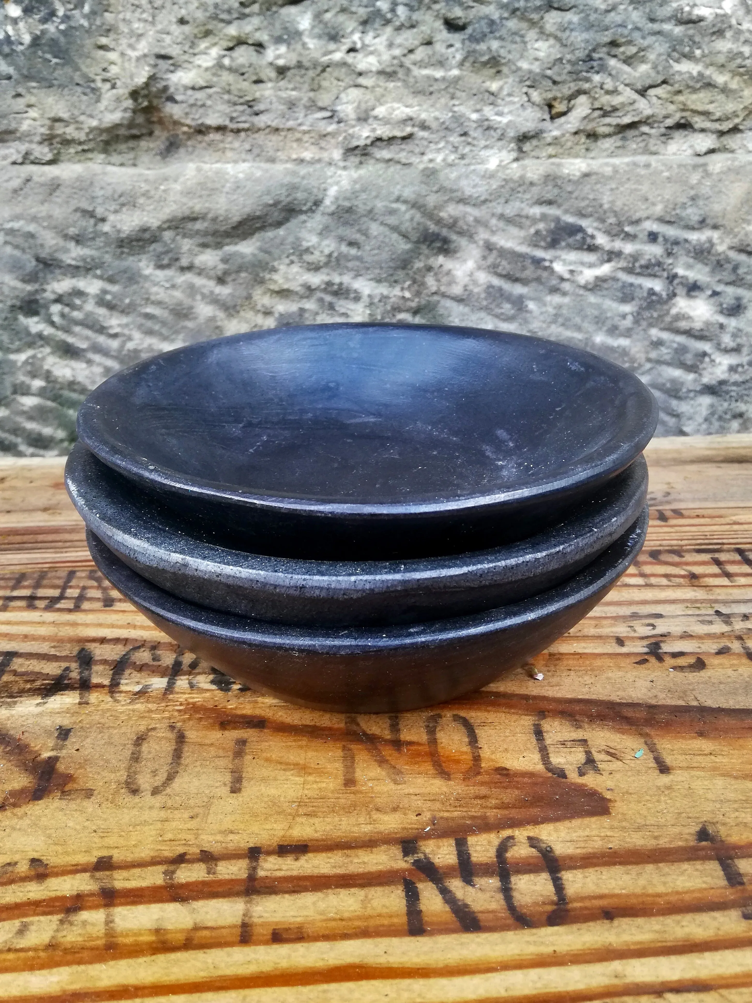 Carved stone bowls
