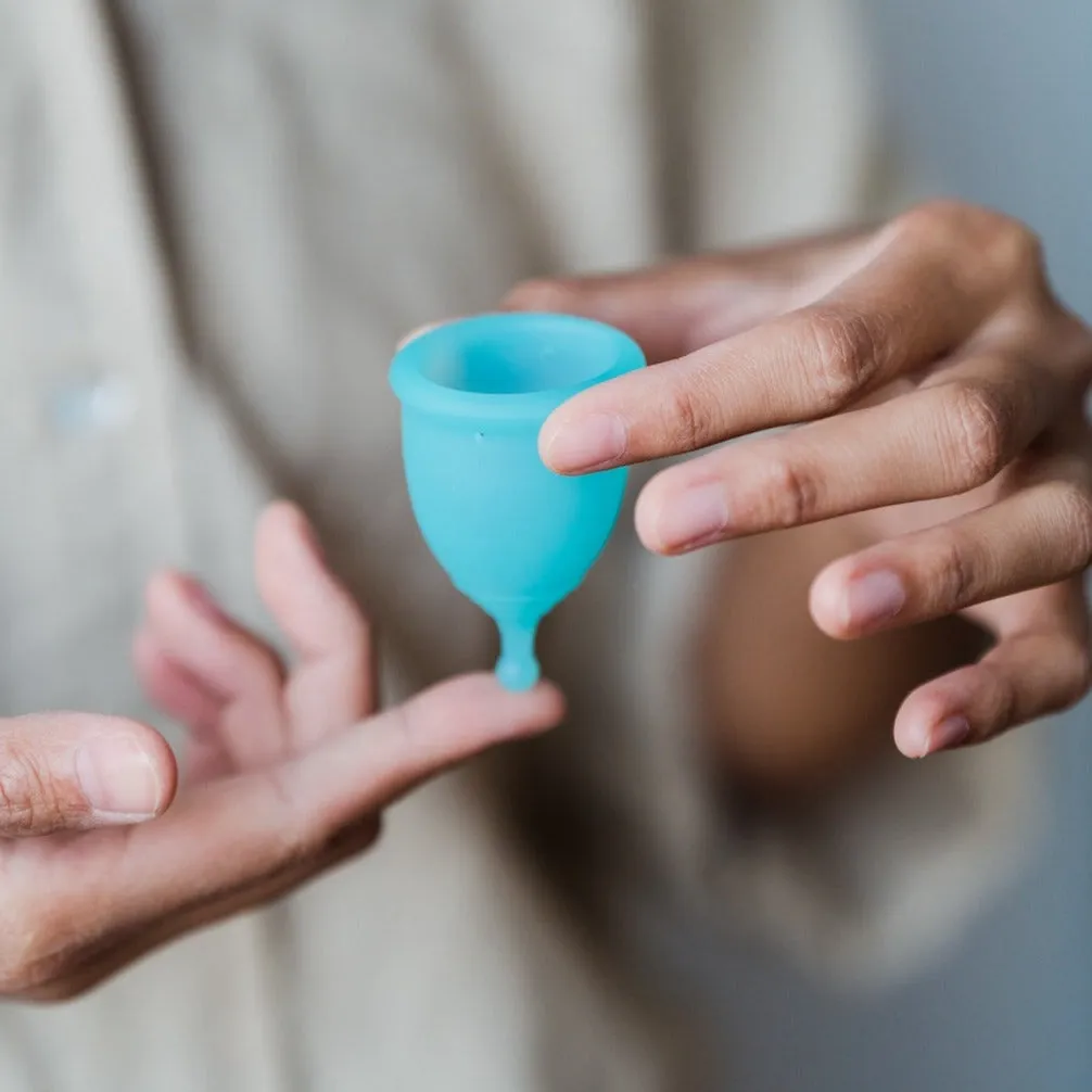 Classic Bell Menstrual Cup - Solid Blue