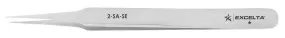 Excelta 2-SA-SE Economy Stainless Steel Tweezer with Straight, Tapered, Fine Precision Point Tips, 4.75" OAL