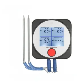 Food Thermometer With Stainless Steel Probe | Wireless Temperature Meter For Kitchen.