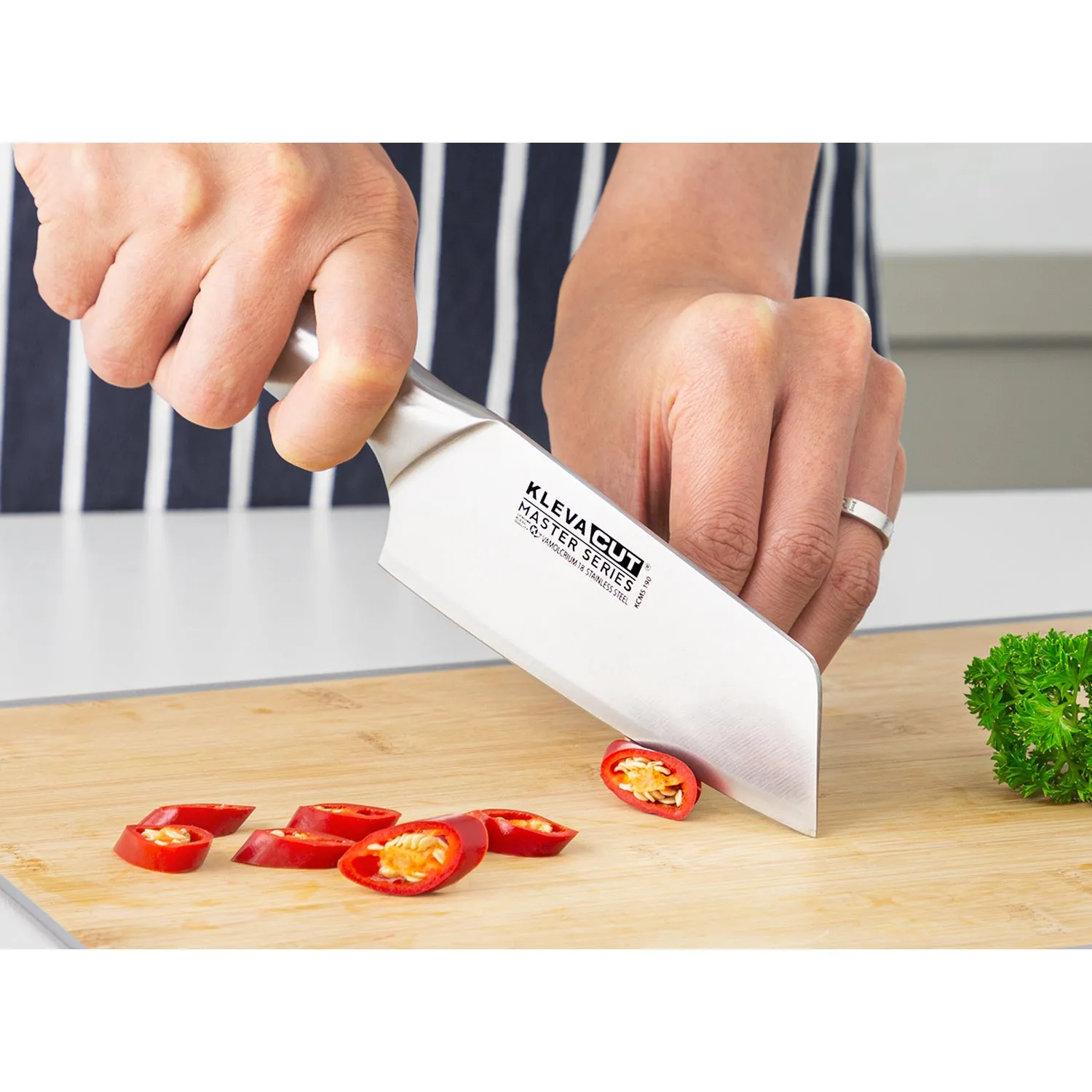 KlevaCut® Speciality 4pc Knife Set - Cleaver, Vegetable, Fillet & Oriental Knives