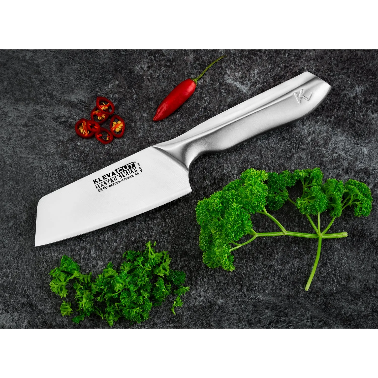 KlevaCut® Speciality 4pc Knife Set - Cleaver, Vegetable, Fillet & Oriental Knives