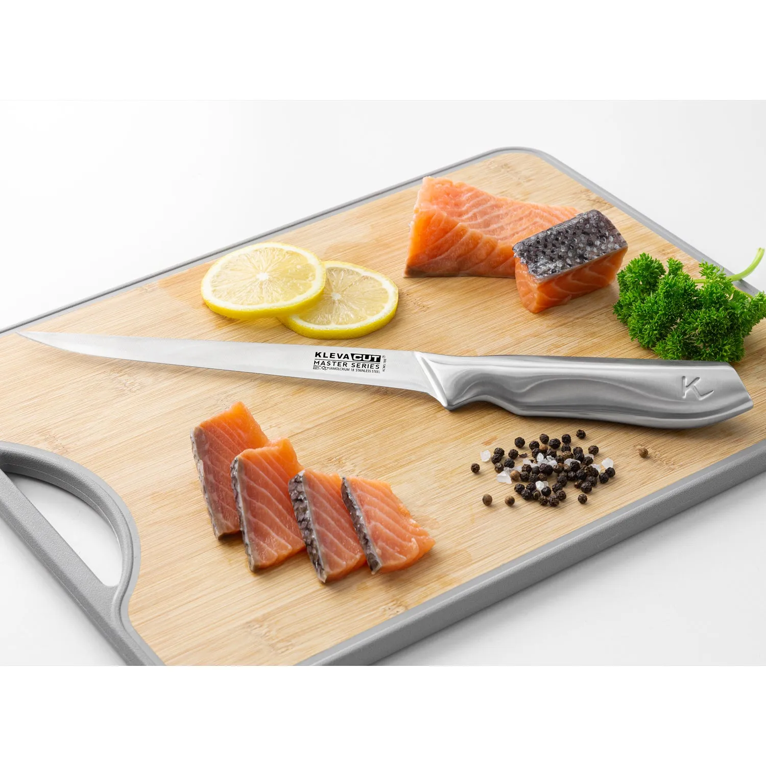 KlevaCut® Speciality 4pc Knife Set - Cleaver, Vegetable, Fillet & Oriental Knives