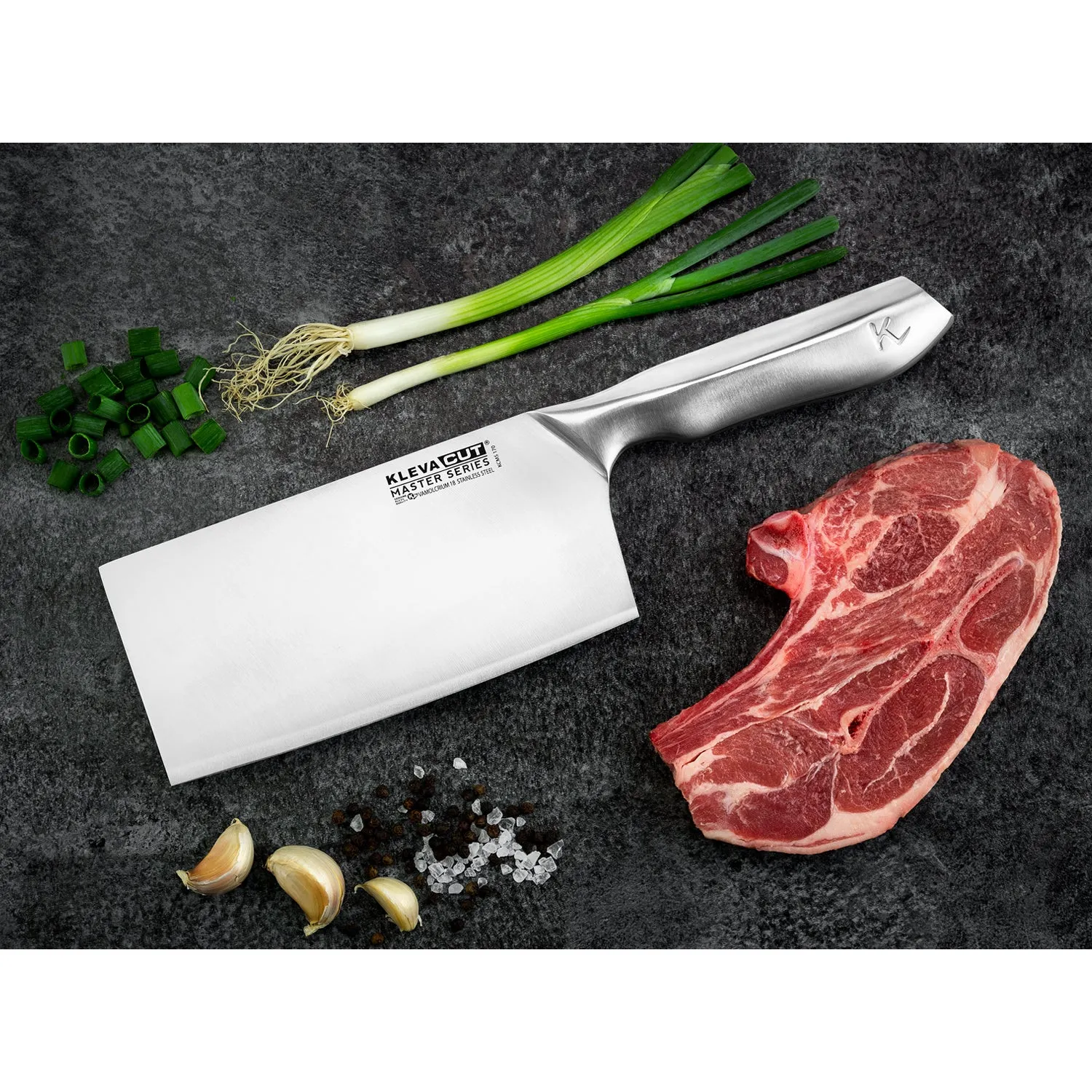KlevaCut® Speciality 4pc Knife Set - Cleaver, Vegetable, Fillet & Oriental Knives