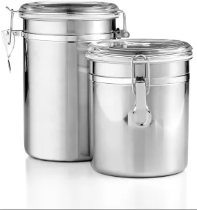 Martha Stewart 2 Piece Stainless Steel Canister Set