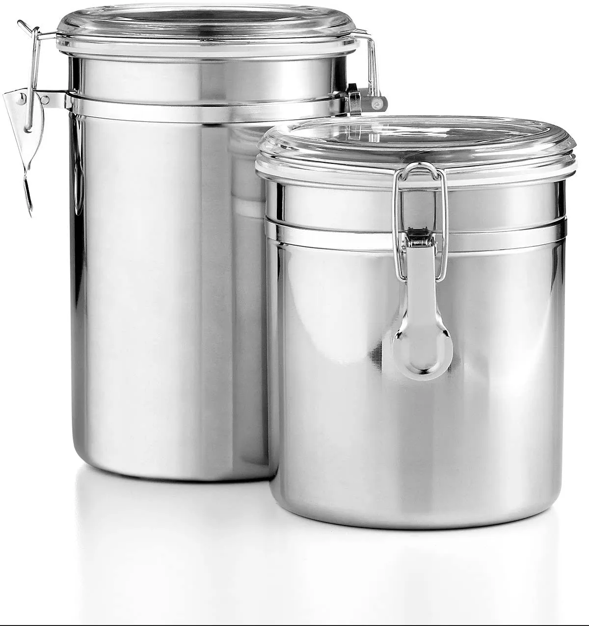 Martha Stewart 2 Piece Stainless Steel Canister Set