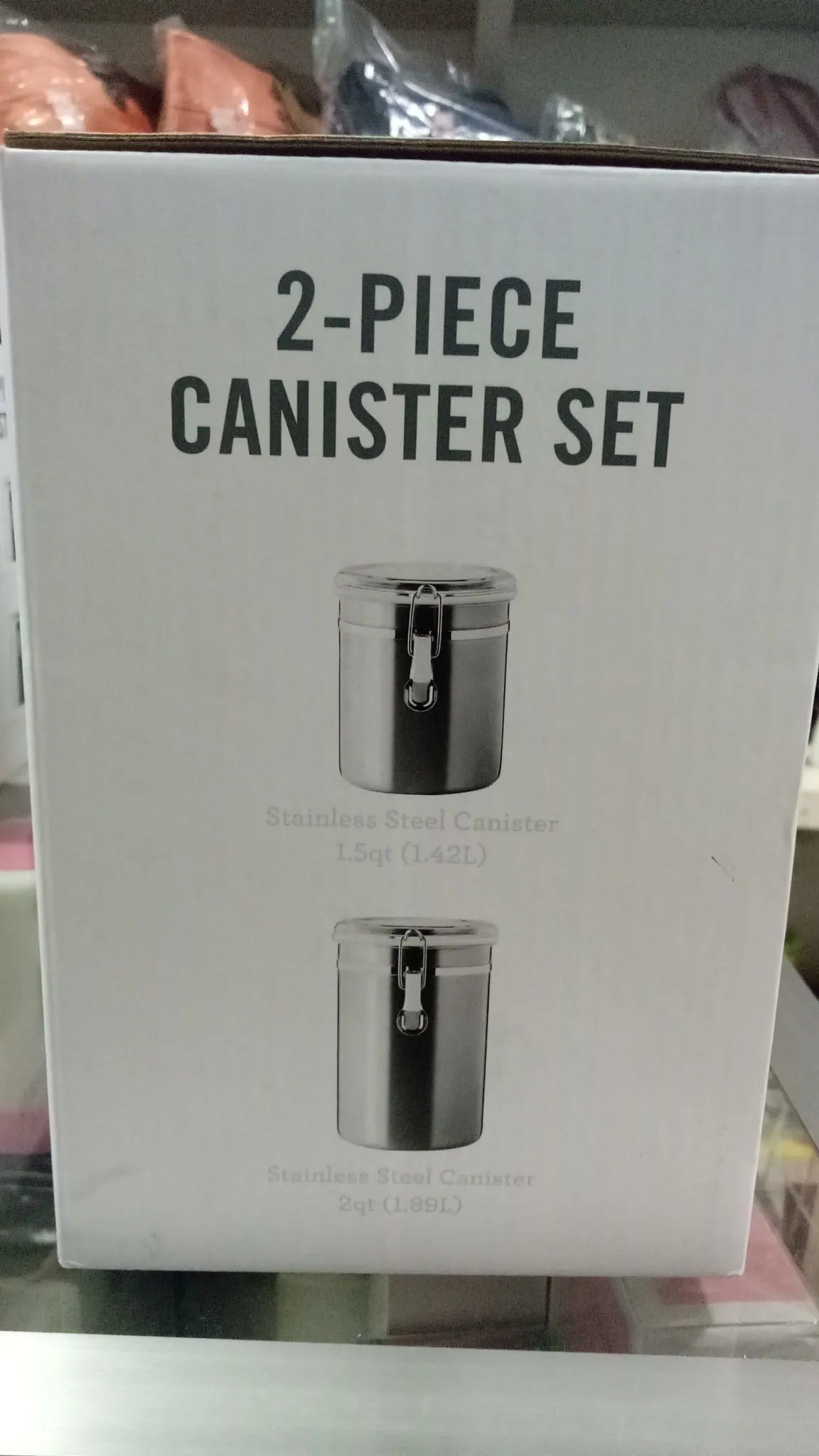 Martha Stewart 2 Piece Stainless Steel Canister Set