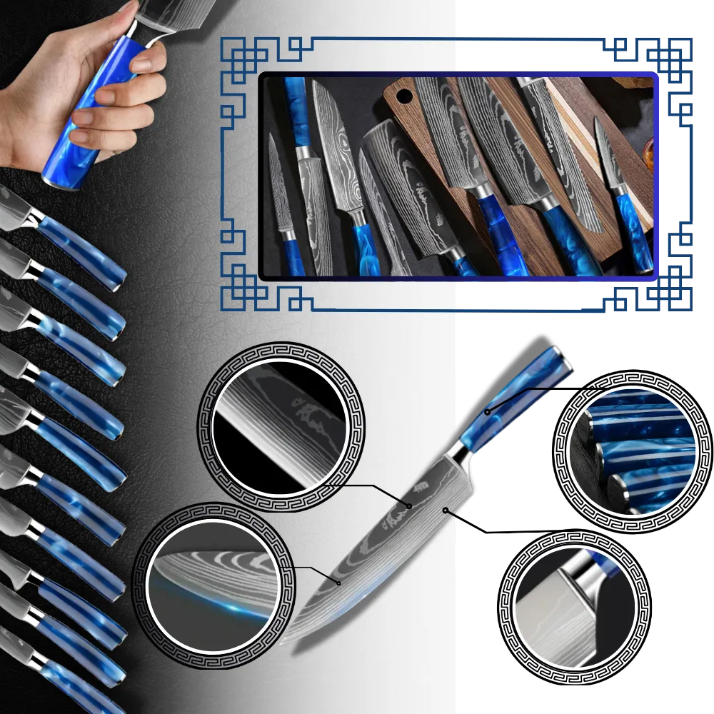 Ocean Blue Japanese Knives