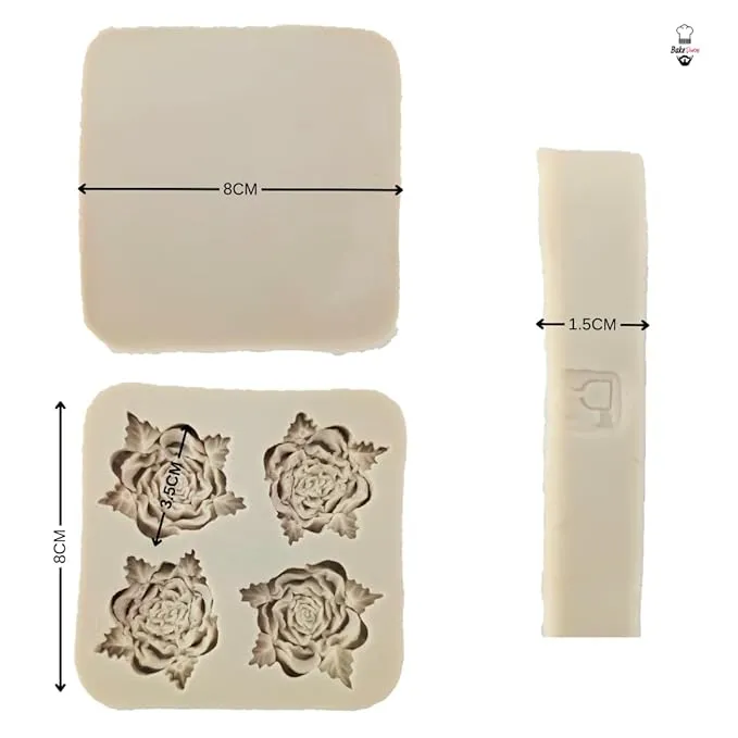Roses Silicone Fondant Mould Small