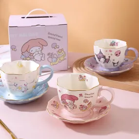 Sanrio Ceramic Coffee Cup & Saucer Set