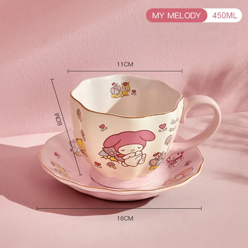 Sanrio Ceramic Coffee Cup & Saucer Set
