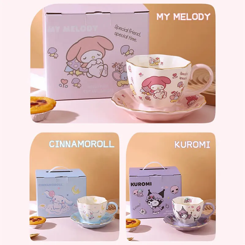 Sanrio Ceramic Coffee Cup & Saucer Set