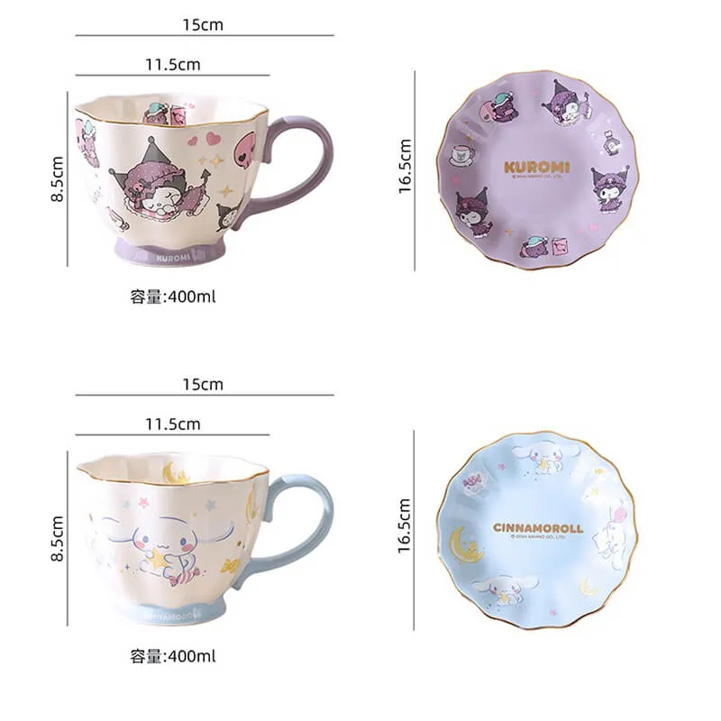 Sanrio Ceramic Coffee Cup & Saucer Set