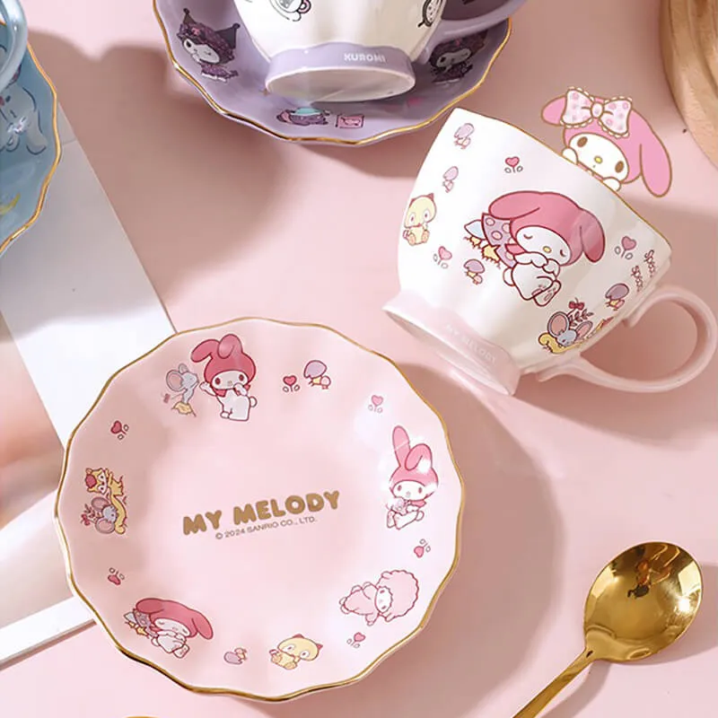 Sanrio Ceramic Coffee Cup & Saucer Set