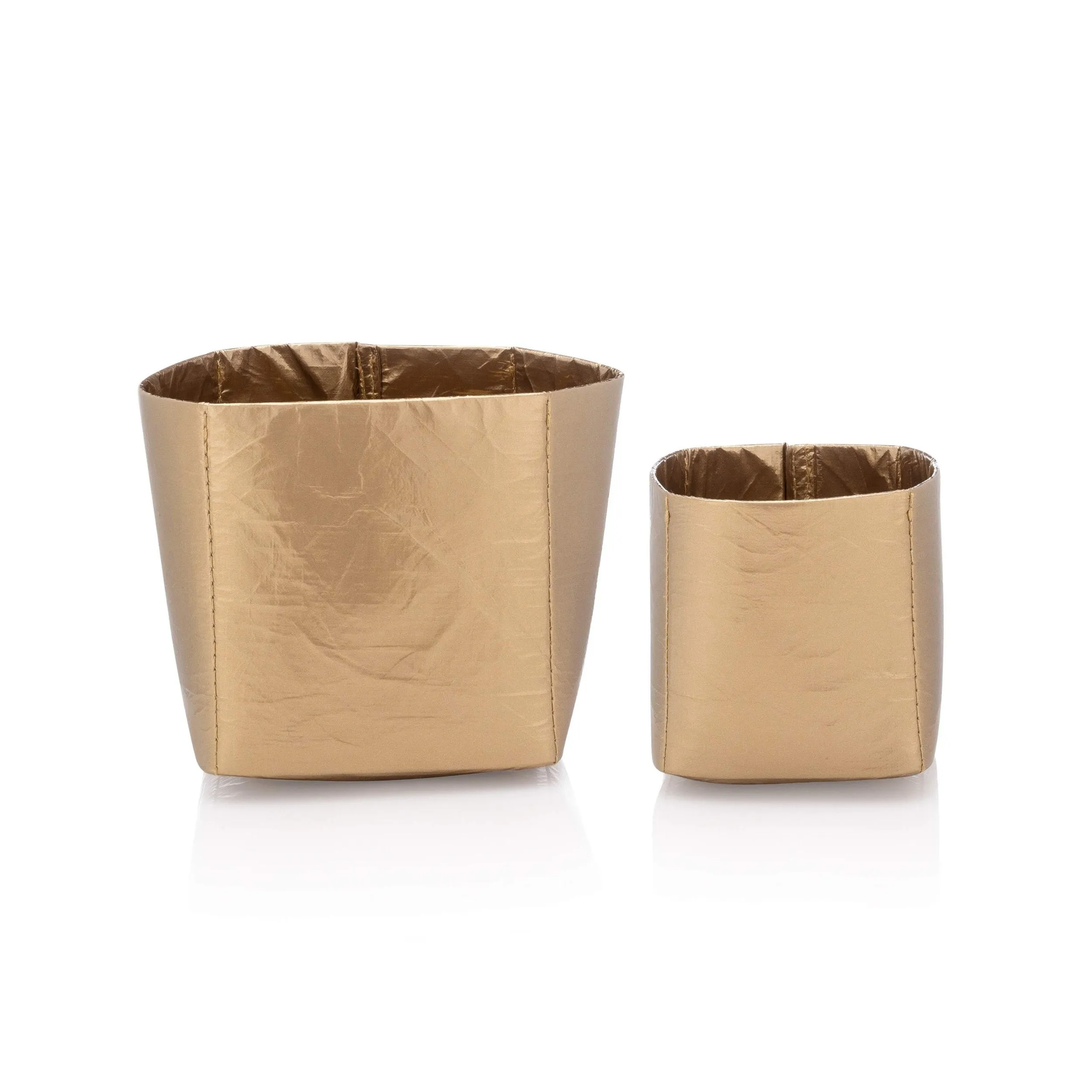 Set of Two Travel Cups - Metallic Gold Cup Duo