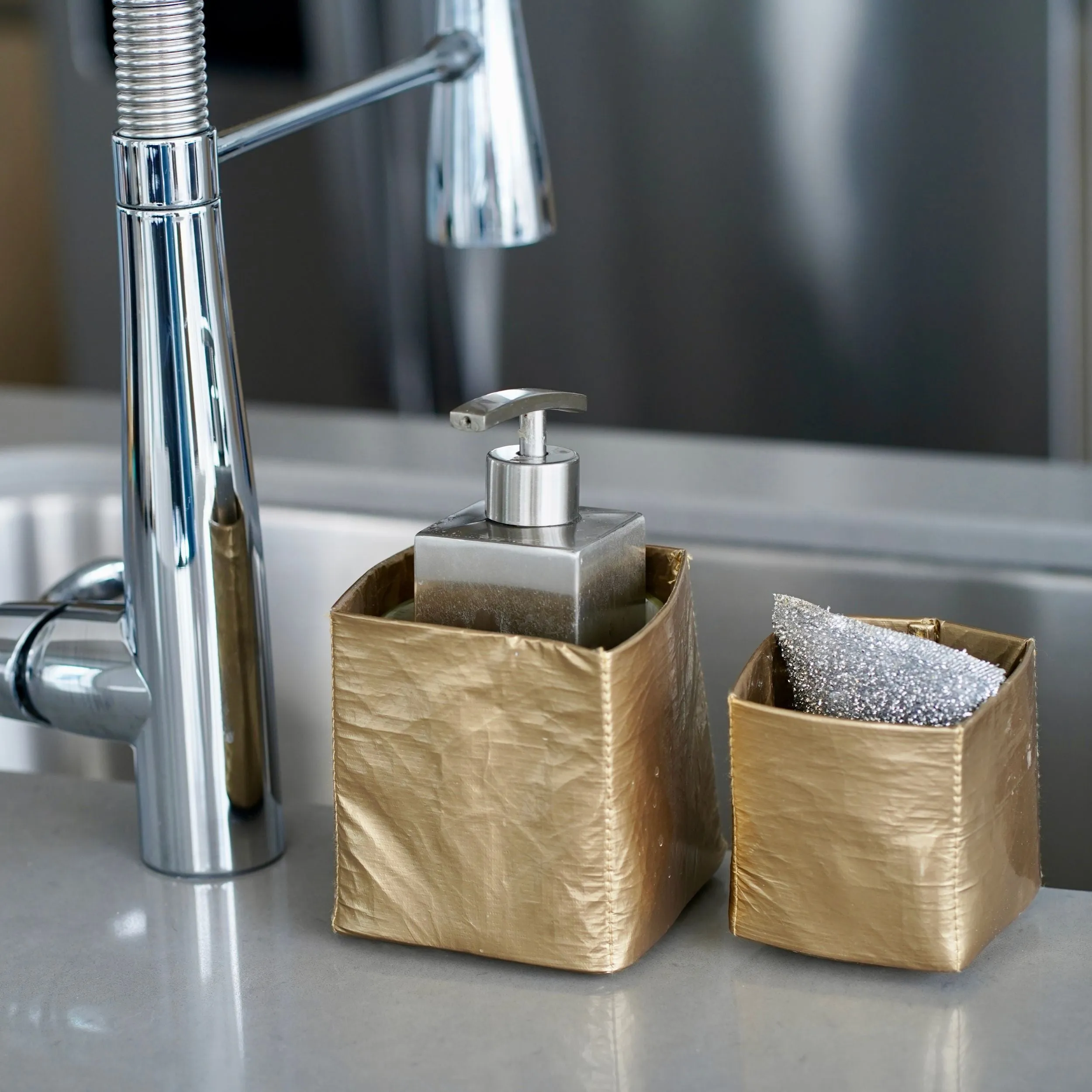 Set of Two Travel Cups - Metallic Gold Cup Duo