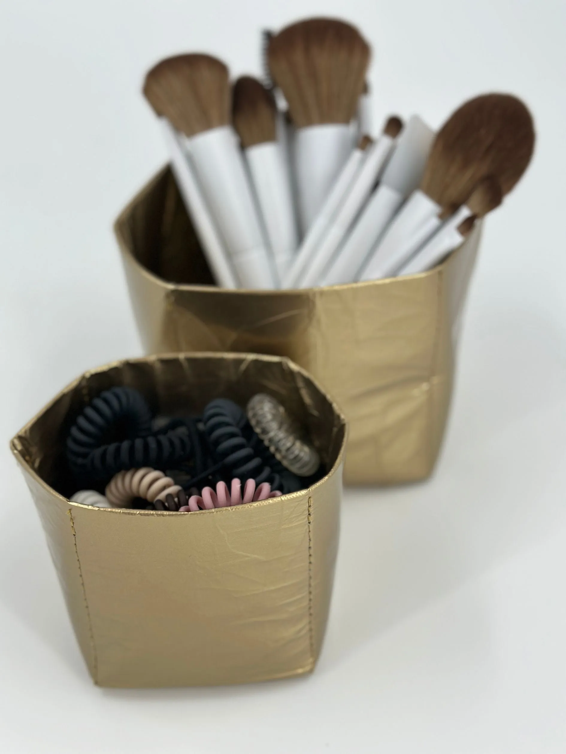 Set of Two Travel Cups - Metallic Gold Cup Duo